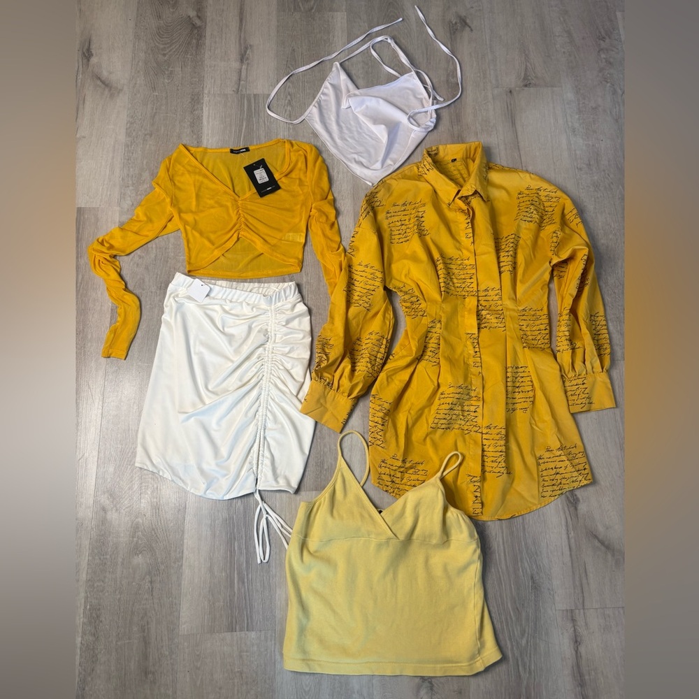 Yellow & White Blouse Bundle